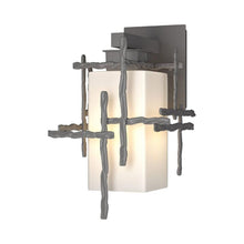 Load image into Gallery viewer, Tura Outdoor Wall Light in Coastal Burnished Steel (Small).