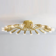 Load image into Gallery viewer, Barney Semi Flush Mount Ceiling Light in Detail.