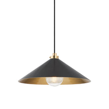 Load image into Gallery viewer, Clivedon Pendant Light in Aged Brass/Distressed Brass (Large).