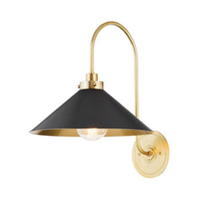 Load image into Gallery viewer, Clivedon Wall Light in Aged Brass/Distressed Brass.