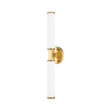Load image into Gallery viewer, Cromwell LED Wall Light in Aged Brass (2-Light).