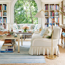 Load image into Gallery viewer, Dorset Floor Lamp in living room.