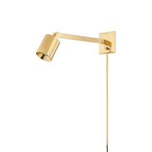 Load image into Gallery viewer, Highgrove Portable Wall Light in Aged Brass.