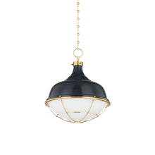 Load image into Gallery viewer, Holkham Pendant Light in Darkest Blue.