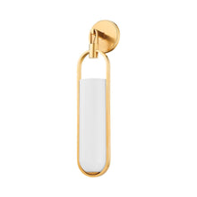Load image into Gallery viewer, Lorimer LED Wall Light in Aged Brass.