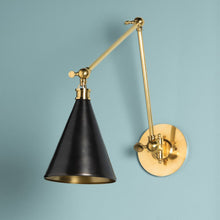 Load image into Gallery viewer, Osterley Swing Arm Wall Light in Detail.