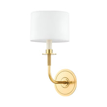 Load image into Gallery viewer, Paramus Wall Light in Aged Brass.