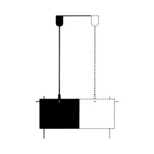 Load image into Gallery viewer, 24 Karat Blau Pendant Light - line drawing.