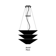 Load image into Gallery viewer, Floatation Pendant Light - line drawing.