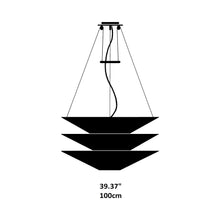Load image into Gallery viewer, Floatation Pendant Light - line drawing.