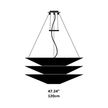 Load image into Gallery viewer, Floatation Pendant Light - line drawing.
