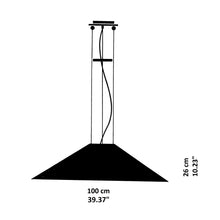 Load image into Gallery viewer, Maru Pendant Light - line drawing.