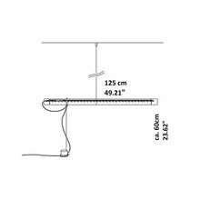 Load image into Gallery viewer, Tubular Balance LED Pendant Light - line drawing.