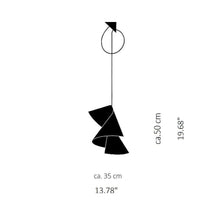 Load image into Gallery viewer, Willydilly Pendant Light - line drawing.