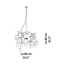 Load image into Gallery viewer, Zettel'z Pendant Light - line drawing.