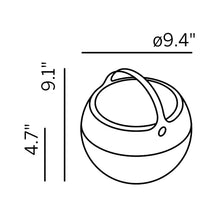 Load image into Gallery viewer, Aqu Outdoor LED Portable Table Lamp - line drawing.