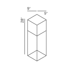 Load image into Gallery viewer, Fil Outdoor LED Solar Portable Floor Lamp - line drawing.