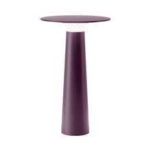 Load image into Gallery viewer, Lix Outdoor LED Portable Table Lamp in Aubergine.