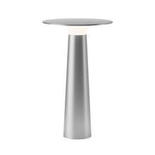 Load image into Gallery viewer, Lix Outdoor LED Portable Table Lamp in Frozen Silver.