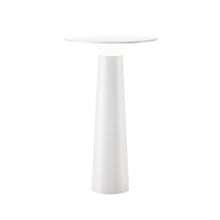 Load image into Gallery viewer, Lix Outdoor LED Portable Table Lamp in Pearl White.
