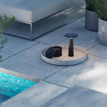 Load image into Gallery viewer, Lix Outdoor LED Portable Table Lamp in Outside Area.