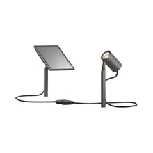 Load image into Gallery viewer, Piek Mini Outdoor LED Solar Portable Path Light in Cool Bronze.