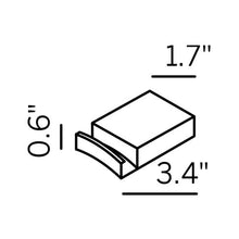 Load image into Gallery viewer, Qu Outdoor Hanging Hook Accessory - line drawing.