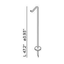 Load image into Gallery viewer, Qu Outdoor Pin Floor Hanging Accessory - line drawing.