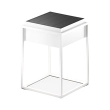 Load image into Gallery viewer, Qua Outdoor LED Solar Portable Table Lamp in Pearl White.