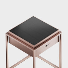 Load image into Gallery viewer, Qua Outdoor LED Solar Portable Table Lamp in Detail.