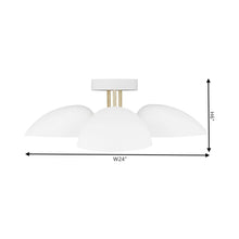 Load image into Gallery viewer, Jane Semi Flush Mount Ceiling Light - line drawing.