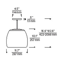 Load image into Gallery viewer, Karam Pendant Light - line drawing.