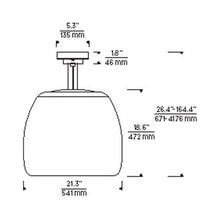 Load image into Gallery viewer, Karam Pendant Light - line drawing.