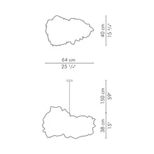 Load image into Gallery viewer, Barnacle Pendant Light - line drawing.