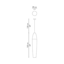Load image into Gallery viewer, Biba Pendant Light - line drawing.