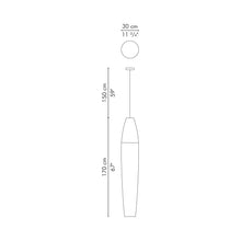 Load image into Gallery viewer, Biba Pendant Light - line drawing.