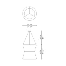 Load image into Gallery viewer, Carousel Pendant Light - line drawing.