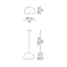 Load image into Gallery viewer, Cloud Pendant Light - line drawing.