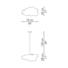Load image into Gallery viewer, Cloud Pendant Light - line drawing.