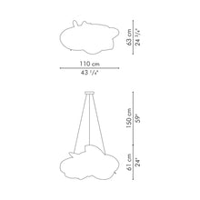 Load image into Gallery viewer, Cloud Pendant Light - line drawing.