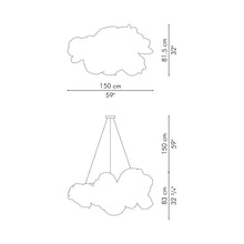 Load image into Gallery viewer, Cloud Pendant Light - line drawing.