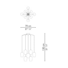 Load image into Gallery viewer, Constellation Chandelier - line drawing.
