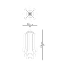 Load image into Gallery viewer, Constellation Chandelier - line drawing.
