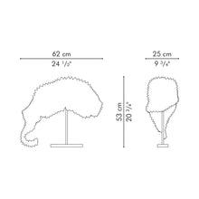 Load image into Gallery viewer, Dragon's Tail Table Lamp - line drawing.