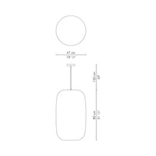 Load image into Gallery viewer, Kai Pendant Light - line drawing.