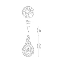 Load image into Gallery viewer, Kris Kros Pendant Light - line drawing.