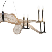 Load image into Gallery viewer, Limbo Acrobat Chandelier in Detail.