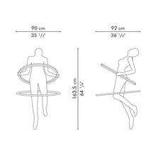 Load image into Gallery viewer, Limbo LED Hoop Chandelier - line drawing.