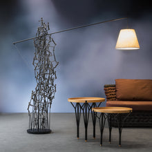 Load image into Gallery viewer, Little People Boom Town Floor Lamp in living room.