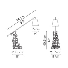 Load image into Gallery viewer, Little People Boom Town Table Lamp - line drawing.